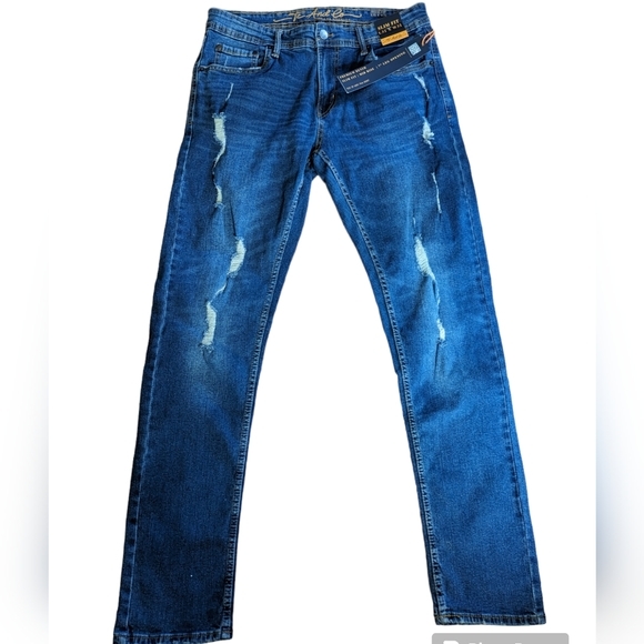 TC and Co. Men's‎ jeans 32x32 slim fit, distressed. NWT - Picture 2 of 7